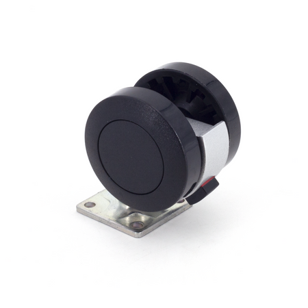 59mm Twin Wheel Caster w/Brake - Black/Silver