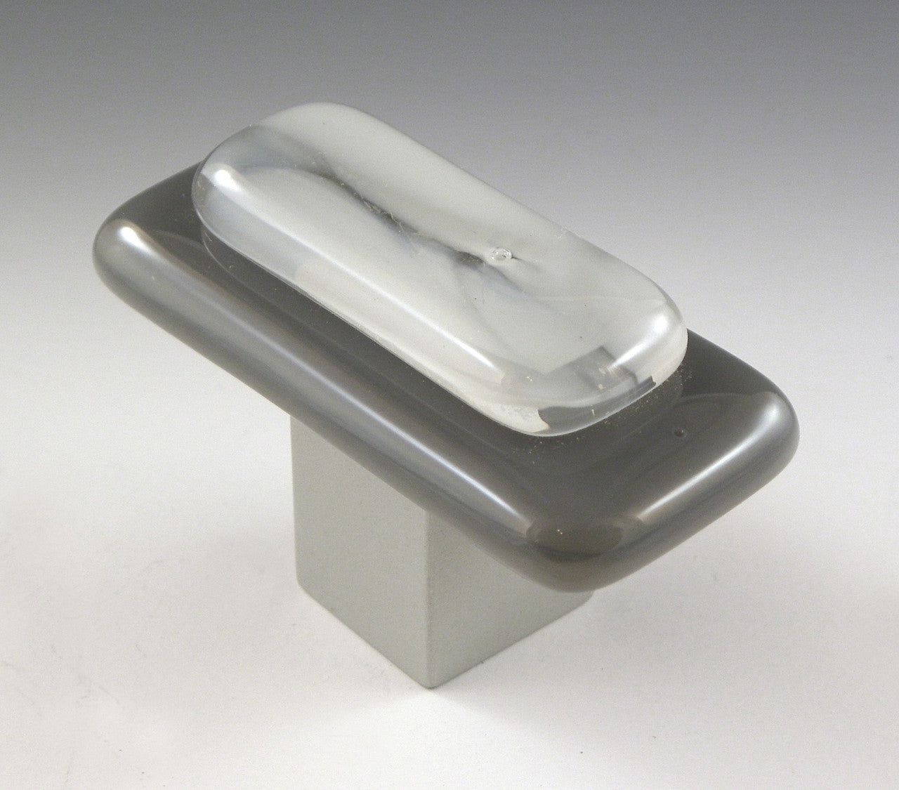 Grace White FG2: Fog on Grey 2 Cabinet Knob - Cloud/Gray