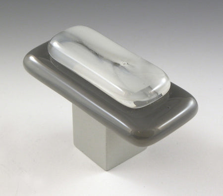 Grace White FG2: Fog on Grey 2 Cabinet Knob - Cloud/Gray
