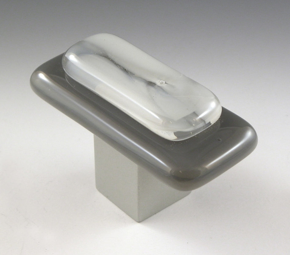 Grace White FG2: Fog on Grey 2 Cabinet Knob - Cloud/Gray