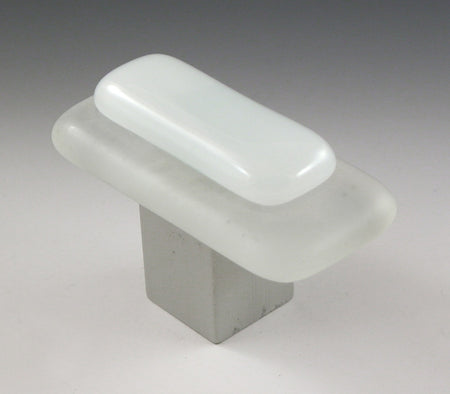 Grace White FI2: Frost on Ice 2 Cabinet Knob - White/Clear