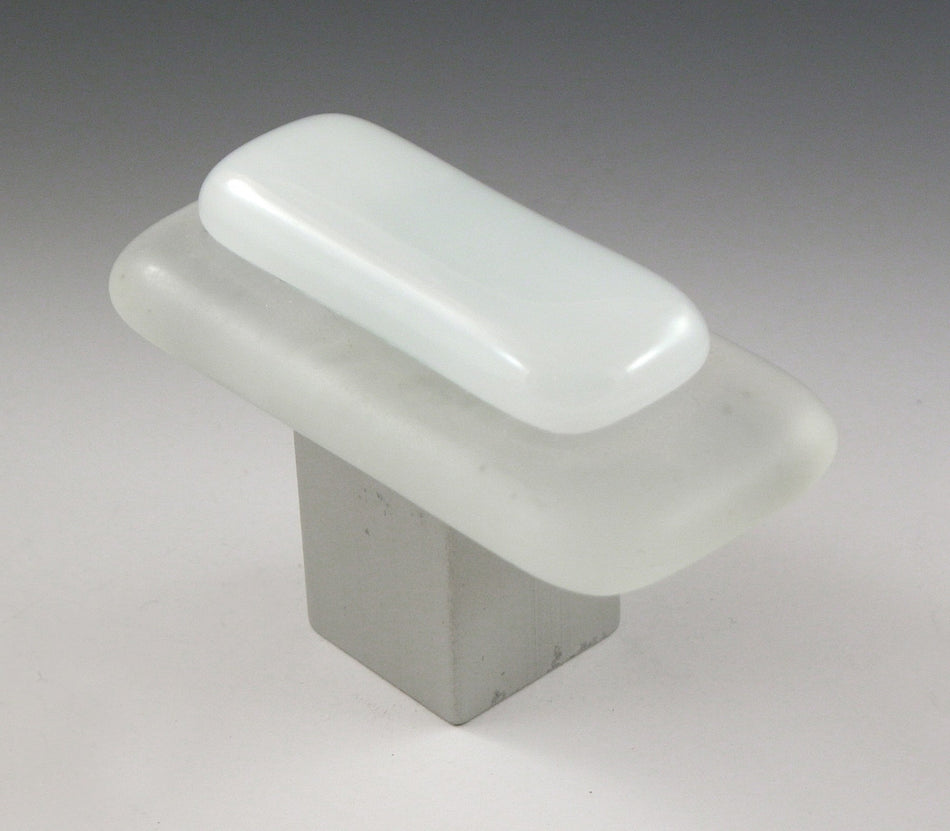 Grace White FI2: Frost on Ice 2 Cabinet Knob - White/Clear