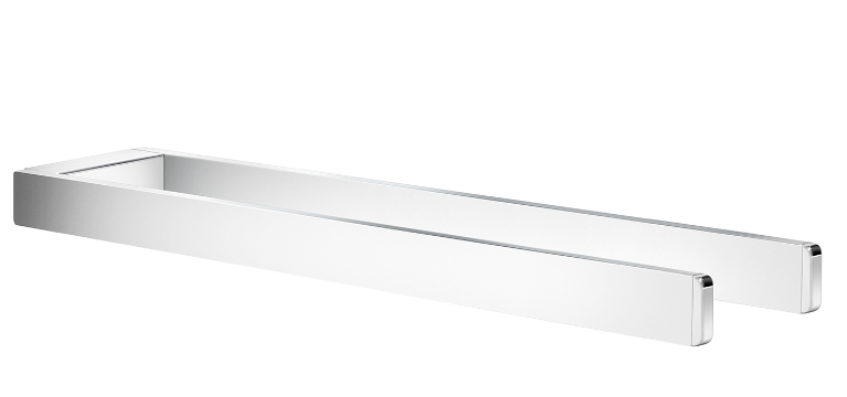 Smedbo FK212: Outline Wall-Mount Double Hand Towel Rail - Polished Chrome