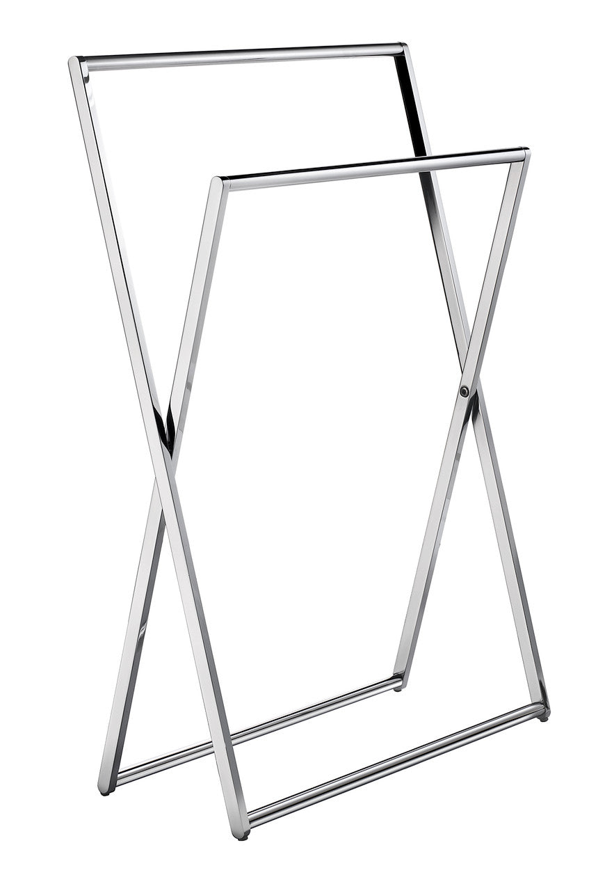 Smedbo FK309: Outline Freestanding Folding Towel Rack - Polished Chrome