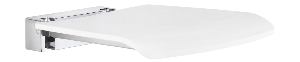 Smedbo FK404: Living Wall Mount Folding Shower Seat - White Seat