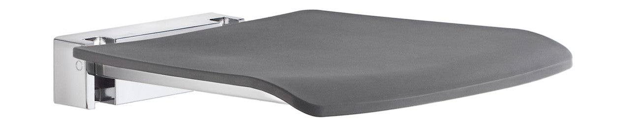 Smedbo FK414: Living Wall Mount Folding Shower Seat - Dark Gray Seat