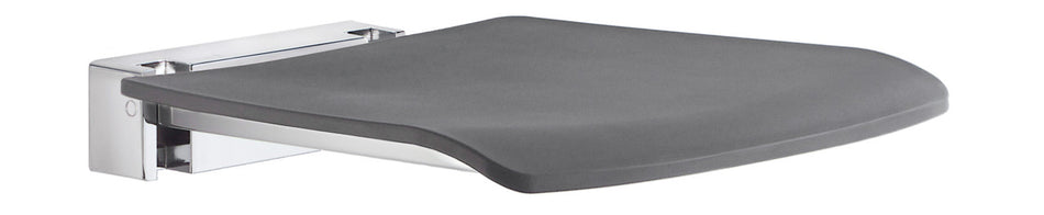 Smedbo FK414: Living Wall Mount Folding Shower Seat - Dark Gray Seat