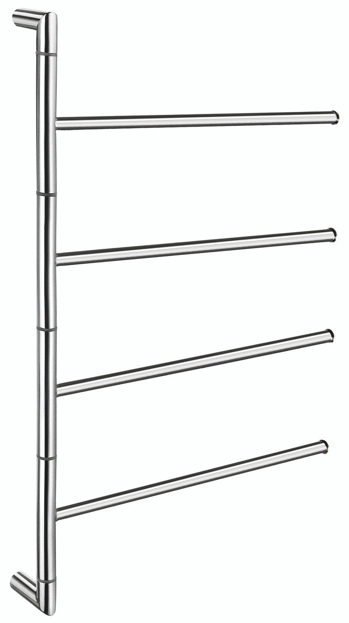 Smedbo FK634: Outline Lite Vertical Towel Rack w/4 Swivel Arms - Polished Stainless Steel
