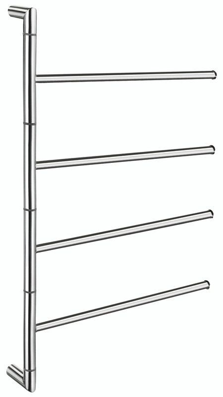 Smedbo FK634: Outline Lite Vertical Towel Rack w/4 Swivel Arms - Polished Stainless Steel
