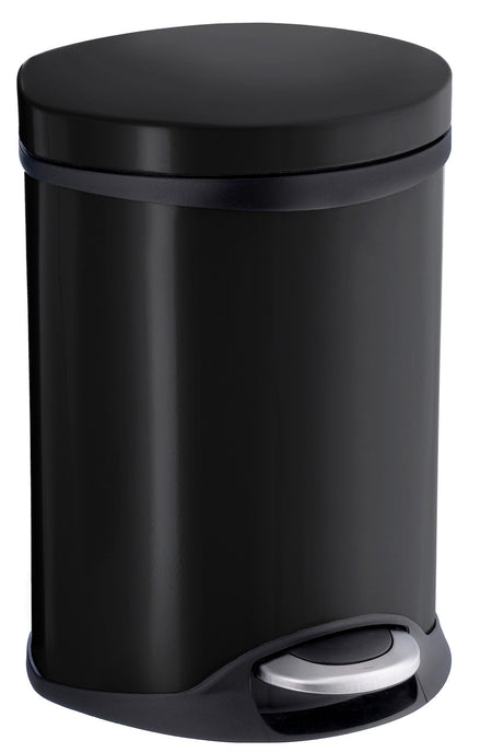 Smedbo FK665: Outline Lite Waste Can w/Step Flip Up Lid - Black