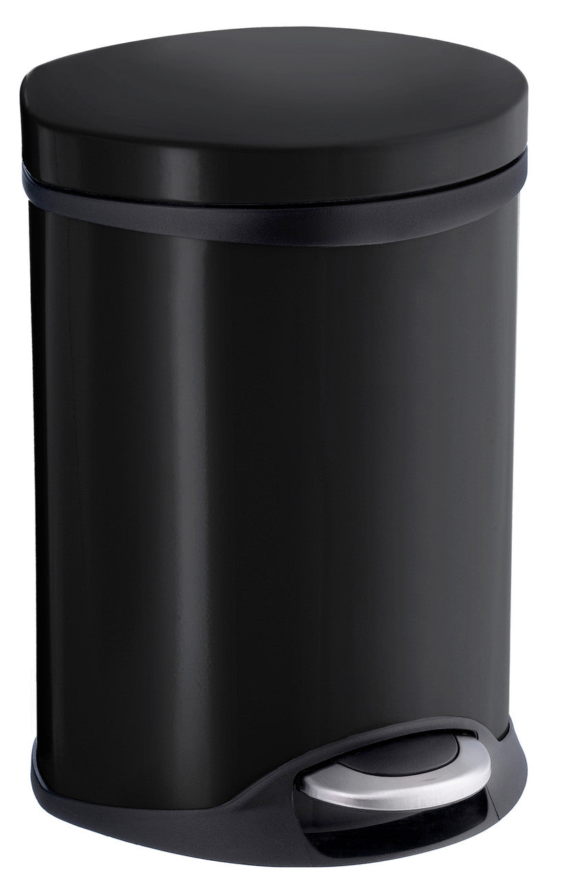 Smedbo FK665: Outline Lite Waste Can w/Step Flip Up Lid - Black