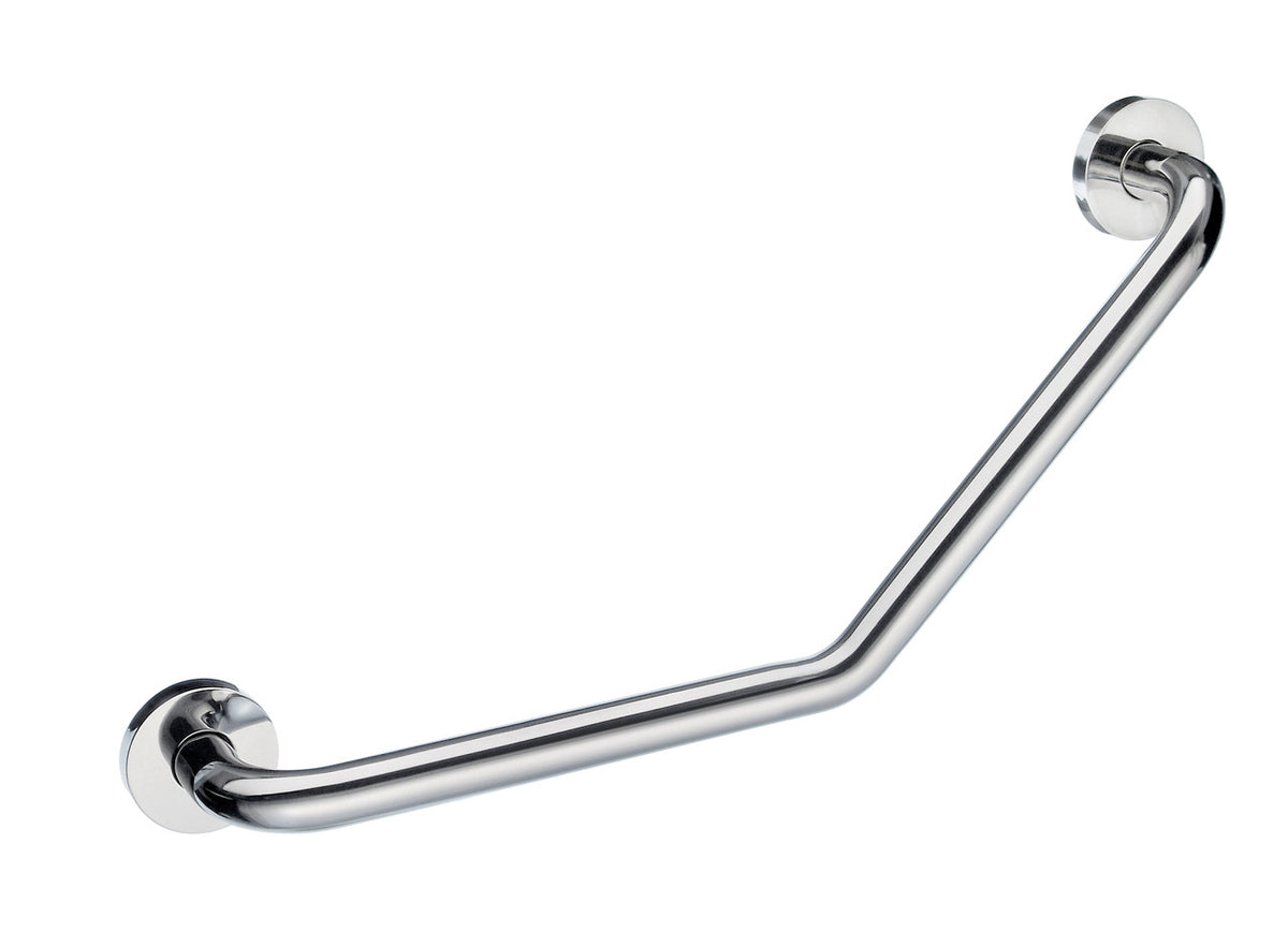 Smedbo FK808: 19-1/2" Living V-Shaped Grab Bar w/Round Ends- Polished Stainless Steel