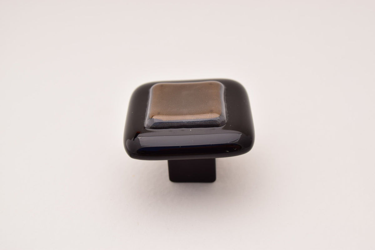 Grace White FL1: Firelight 1 Cabinet Knob - Dark Gold/Black