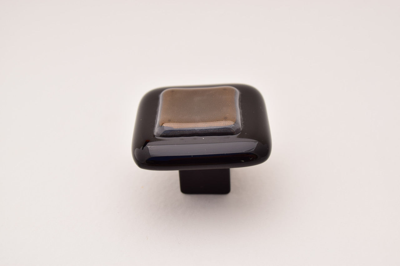 Grace White FL1: Firelight 1 Cabinet Knob - Dark Gold/Black