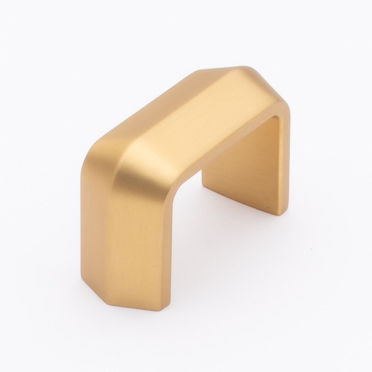 Sietto FP-2003-SB: 1-5/8" cc Eternity Finger Cabinet Pull - Satin Brass