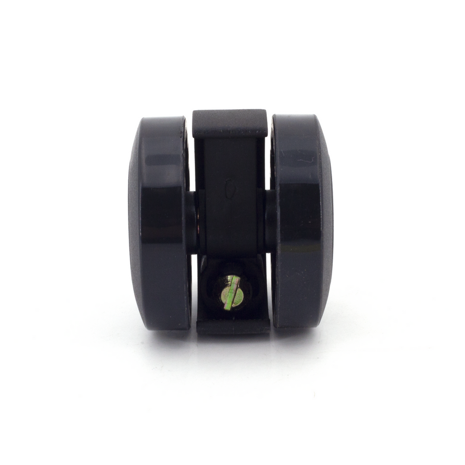 Sugatsune FP-45-N: 47mm Threaded Bolt Twin Wheel Caster w/o Brake - Black
