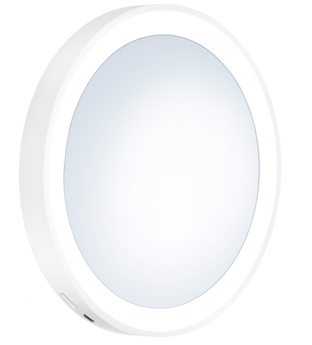 Smedbo FX625: Outline Lite Make-Up Mirror w/Suction Cups & LED Light - Matte Black
