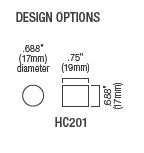 Forms+Surfaces 17mm Diameter Neoprene Cabinet Knob - Black