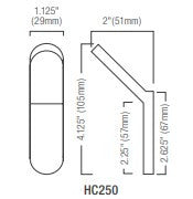 Forms + Surfaces HC250 specification drawing