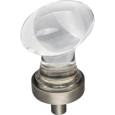 Jeffrey Alexander G110BNBDL: 1-1/4" Harlow Egg Cabinet Knob - Brushed Pewter