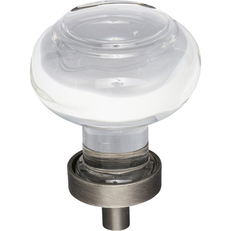 Jeffrey Alexander G120BNBDL: 1-7/16" Harlow Round Cabinet Knob - Brushed Pewter