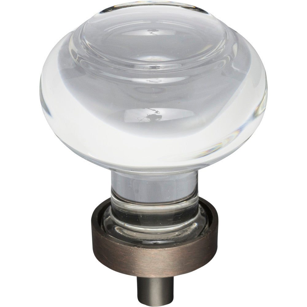 Jeffrey Alexander G120DBAC: 1-7/16" Harlow Round Cabinet Knob - Brushed Oil Rubbed Bronze