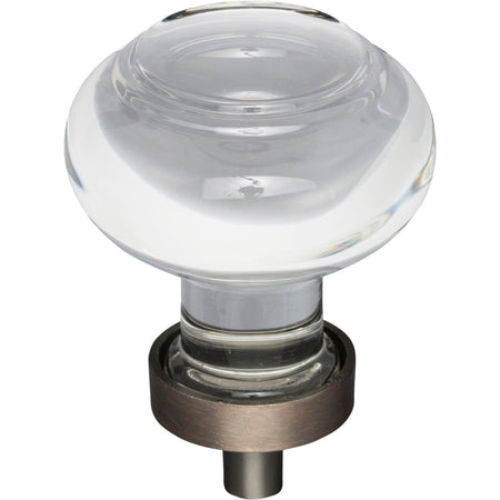 Jeffrey Alexander G120DBAC: 1-7/16" Harlow Round Cabinet Knob - Brushed Oil Rubbed Bronze
