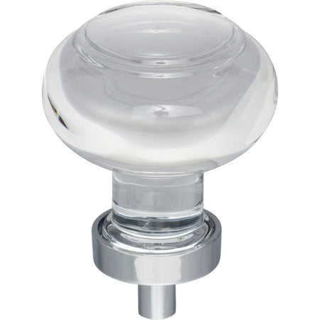 Jeffrey Alexander G120PC: 1-7/16" Harlow Round Cabinet Knob - Polished Chrome
