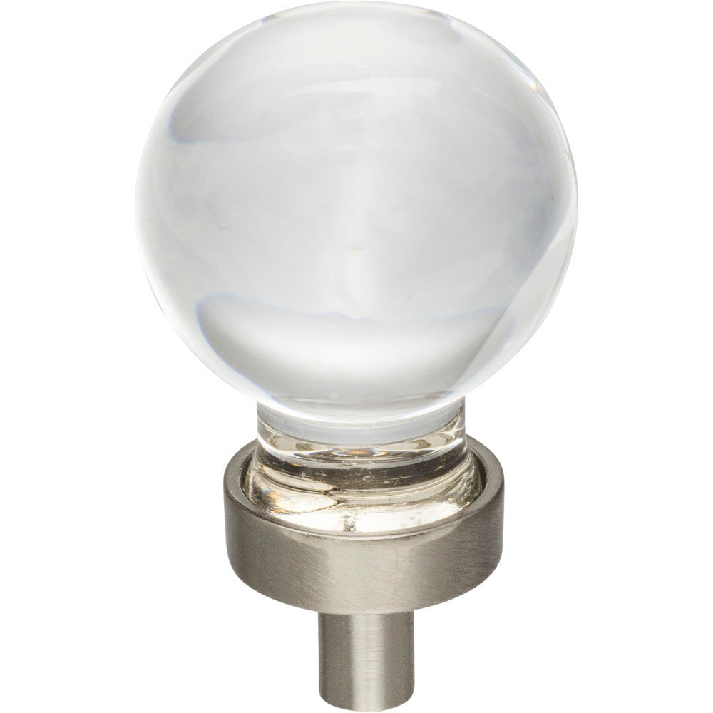 Jeffrey Alexander G130SN: 1-1/16" Harlow Sphere Cabinet Knob - Satin Nickel