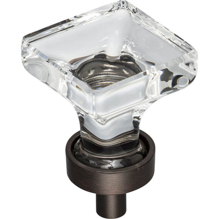 Jeffrey Alexander G140DBAC: 1" Harlow Square Cabinet Knob - Brushed Oil Rubbed Bronze