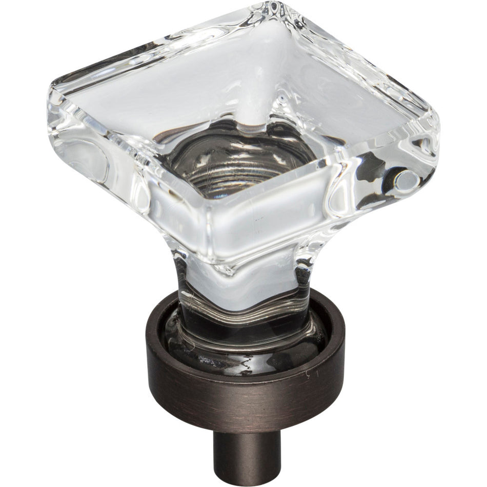 Jeffrey Alexander G140DBAC: 1" Harlow Square Cabinet Knob - Brushed Oil Rubbed Bronze