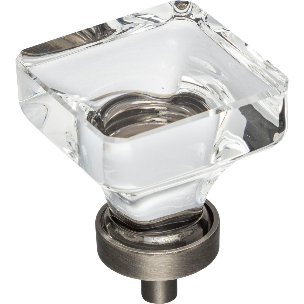Jeffrey Alexander G140L-BNBDL: 1-3/8" Harlow Square Cabinet Knob - Brushed Pewter