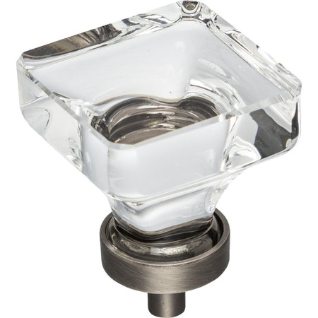 Jeffrey Alexander G140L-BNBDL: 1-3/8" Harlow Square Cabinet Knob - Brushed Pewter