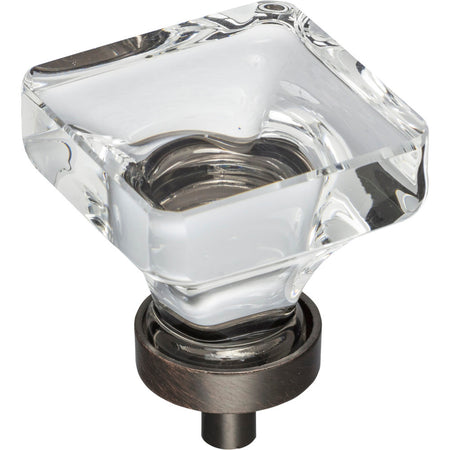 Jeffrey Alexander G140L-DBAC: 1-3/8" Harlow Square Cabinet Knob - Brushed Oil Rubbed Bronze