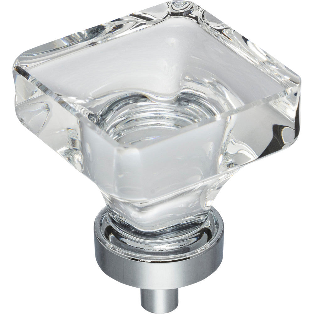 Jeffrey Alexander G140L-PC: 1-3/8" Harlow Square Cabinet Knob - Polished Chrome