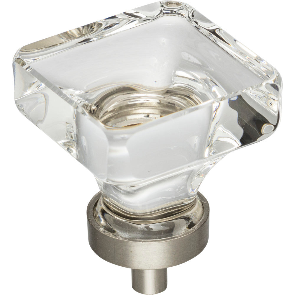 Jeffrey Alexander G140L-SN: 1-3/8" Harlow Square Cabinet Knob - Satin Nickel
