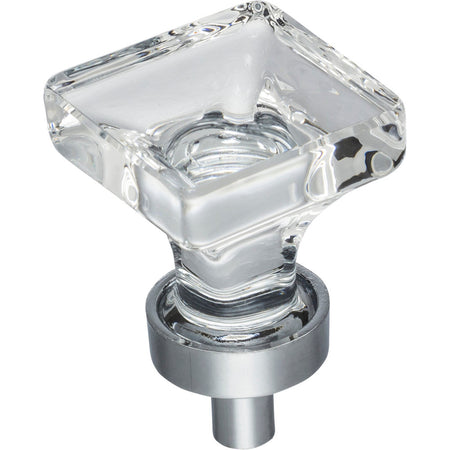 Jeffrey Alexander G140PC: 1" Harlow Square Cabinet Knob - Polished Chrome