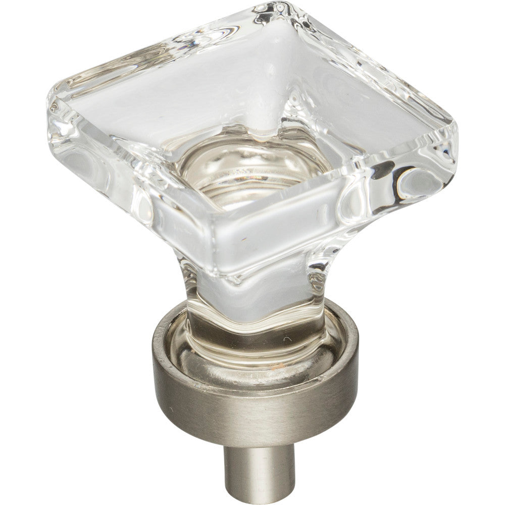 Jeffrey Alexander G140SN: 1" Harlow Square Cabinet Knob - Satin Nickel