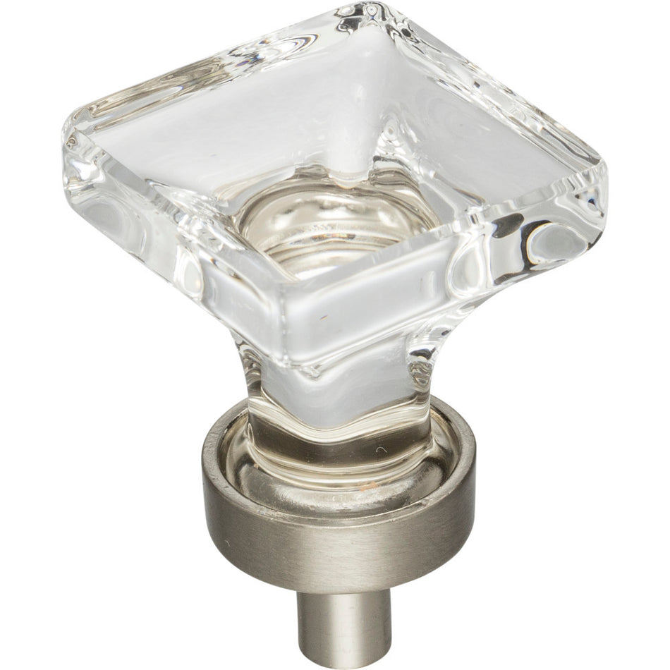 Jeffrey Alexander G140SN: 1" Harlow Square Cabinet Knob - Satin Nickel