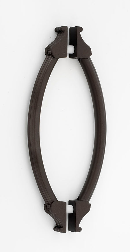 Alno G1476-6-CHBRZ: 6" cc Fiore Back to Back Door Pulls - Chocolate Bronze