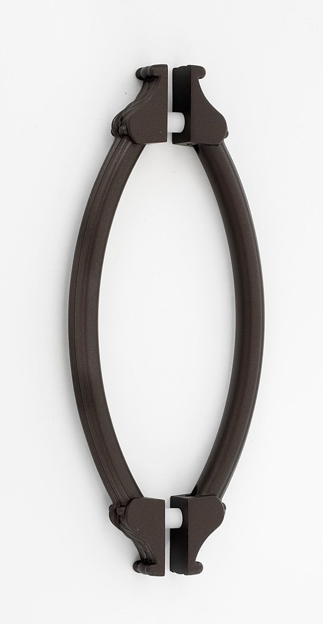 Alno G1476-6-CHBRZ: 6" cc Fiore Back to Back Door Pulls - Chocolate Bronze