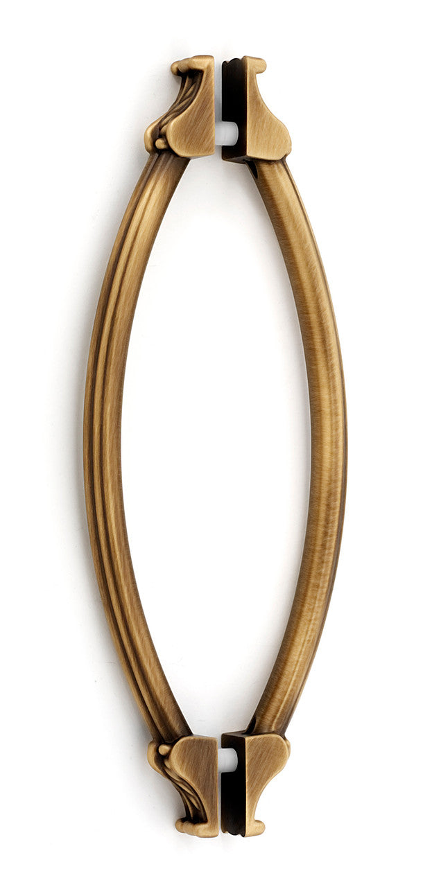 Alno G1476-8-AEM: 8" cc Fiore Back to Back Door Pulls - Antique English Matte