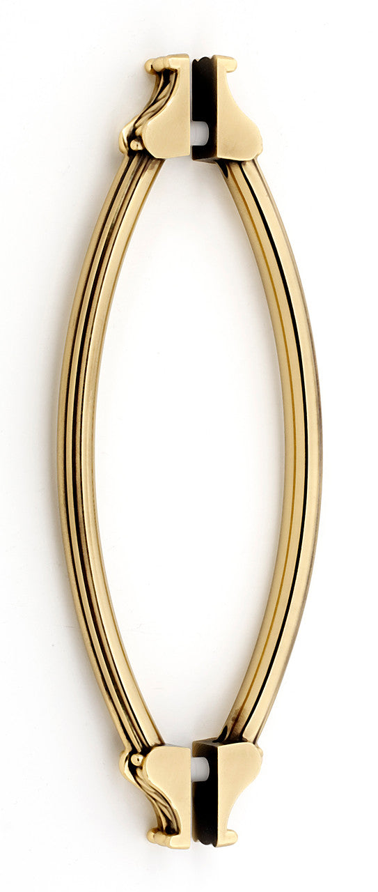 Alno G1476-8-PA: 8" cc Fiore Back to Back Door Pulls - Polished Antique