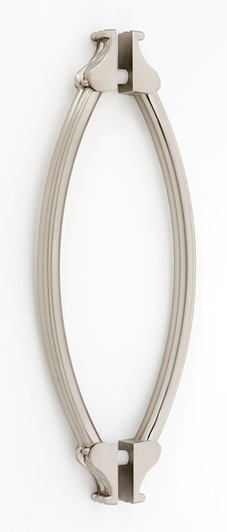 Alno G1476-8-SN: 8" cc Fiore Back to Back Door Pulls - Satin Nickel