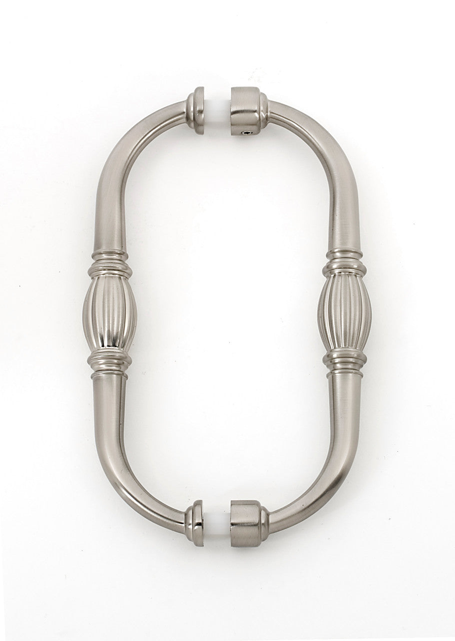 Alno G234-6-SN: 6" cc Tuscany Back to Back Door Pulls - Satin Nickel