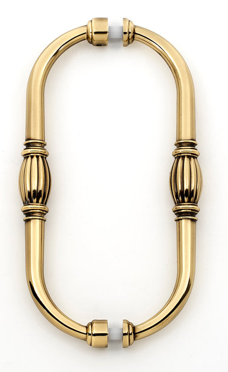 Alno G234-8-PA: 8" cc Tuscany Back to Back Door Pulls - Polished Antique