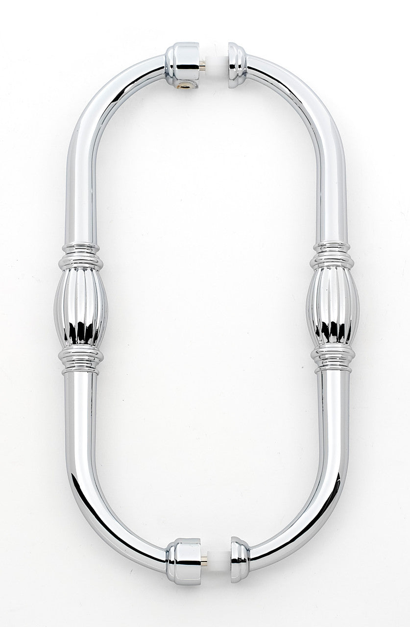 Alno G234-8-PB/NL: 8" cc Tuscany Back to Back Door Pull - Unlacquered Brass