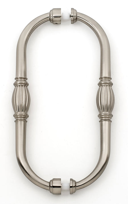 Alno G234-8-SN: 8" cc Tuscany Back to Back Door Pulls - Satin Nickel