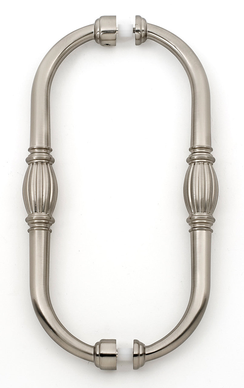 Alno G234-8-SN: 8" cc Tuscany Back to Back Door Pulls - Satin Nickel