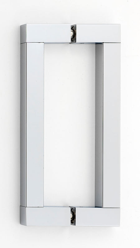 Alno G420-6-PB/NL: 6" cc Block Back to Back Door Pulls - Unlacquered Brass